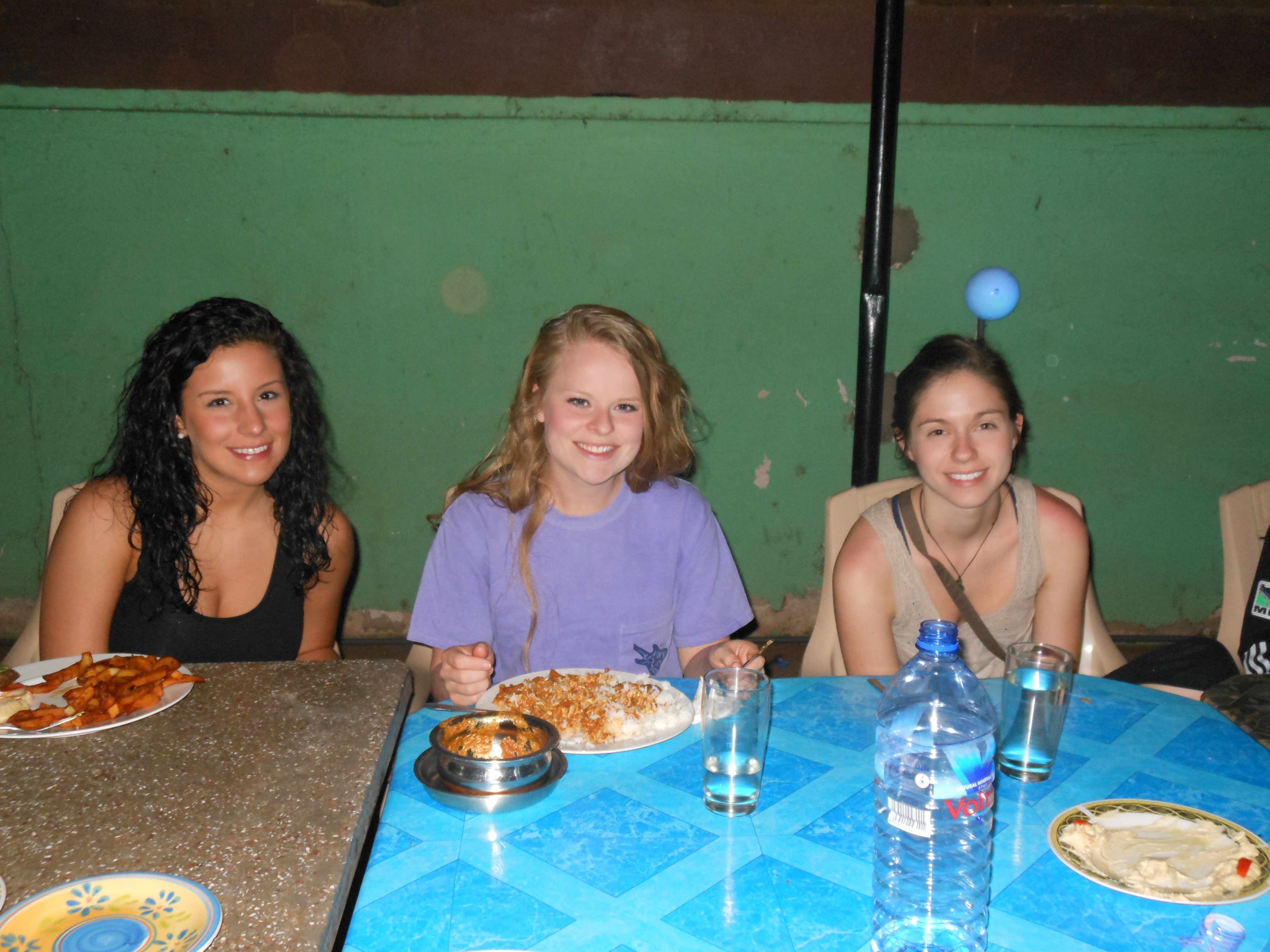 Kara, Katie (the birthday girl), and Julia enjoying dinner at SWAD