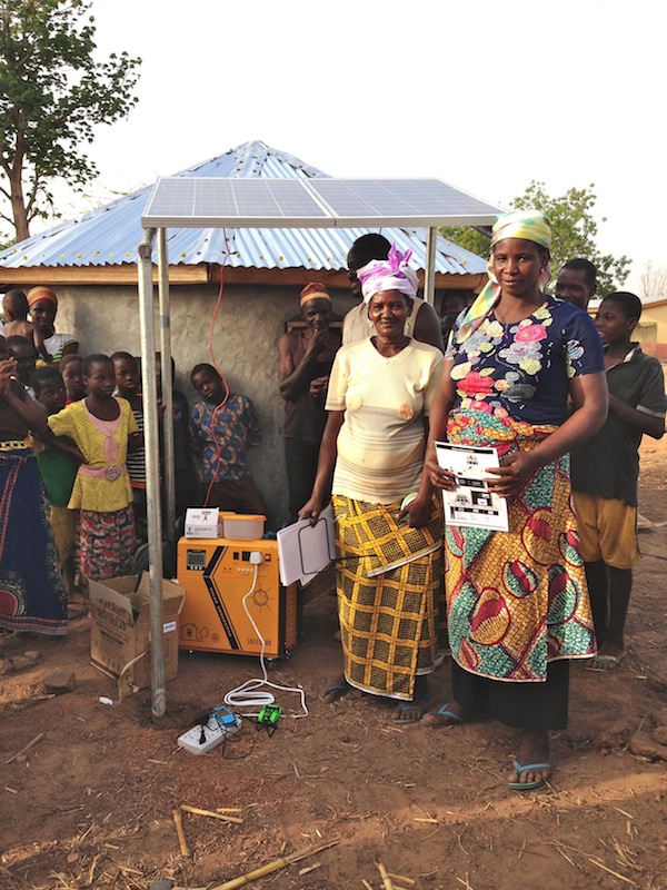Ayi and Fuseina with their solar business in Kurugu Vohoyili!