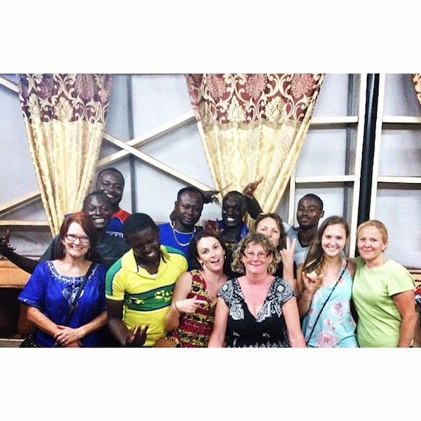 My family comes to visit in April and hangs with the staff at How Cool Joint in Tamale. Ow ow!