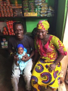     Saha Global's Salaga Regional Director, Peter, with his wife Rahama and their new baby Basimatu!
