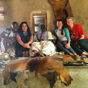 Team Wahab poses with the chief of Kpanshegu in his palace. 