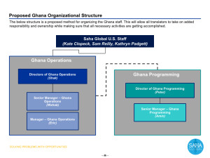 The new Org chart for the Ghana team